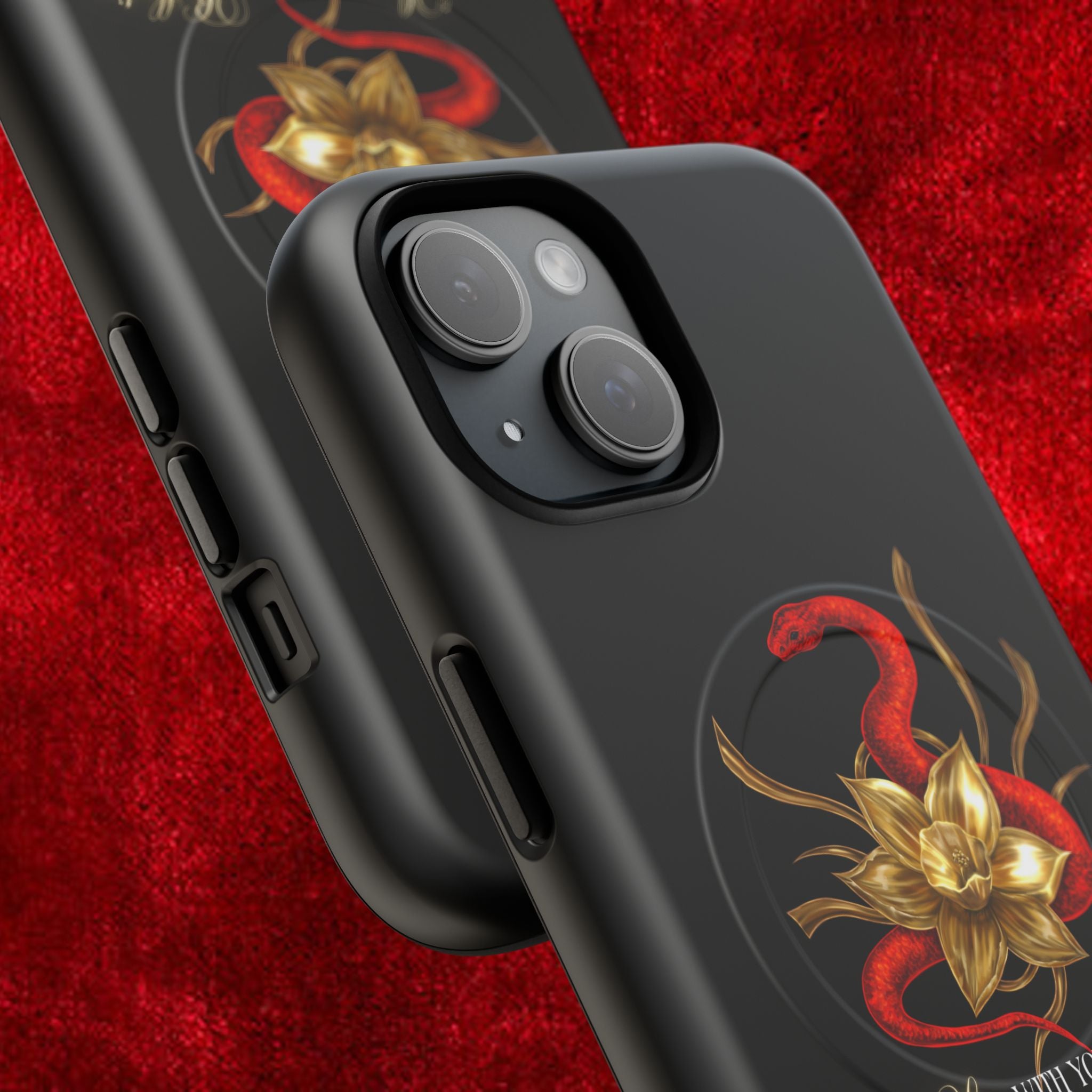 "Snake in the Garden" Tough Phone Case (Black)