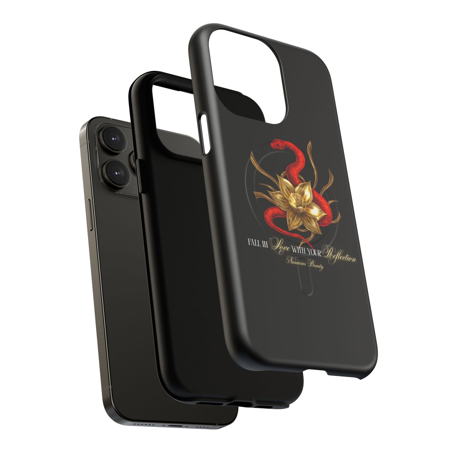 "Snake in the Garden" Tough Phone Case (Black)