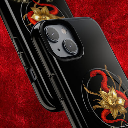 "Snake in the Garden" Tough Phone Case (Black)