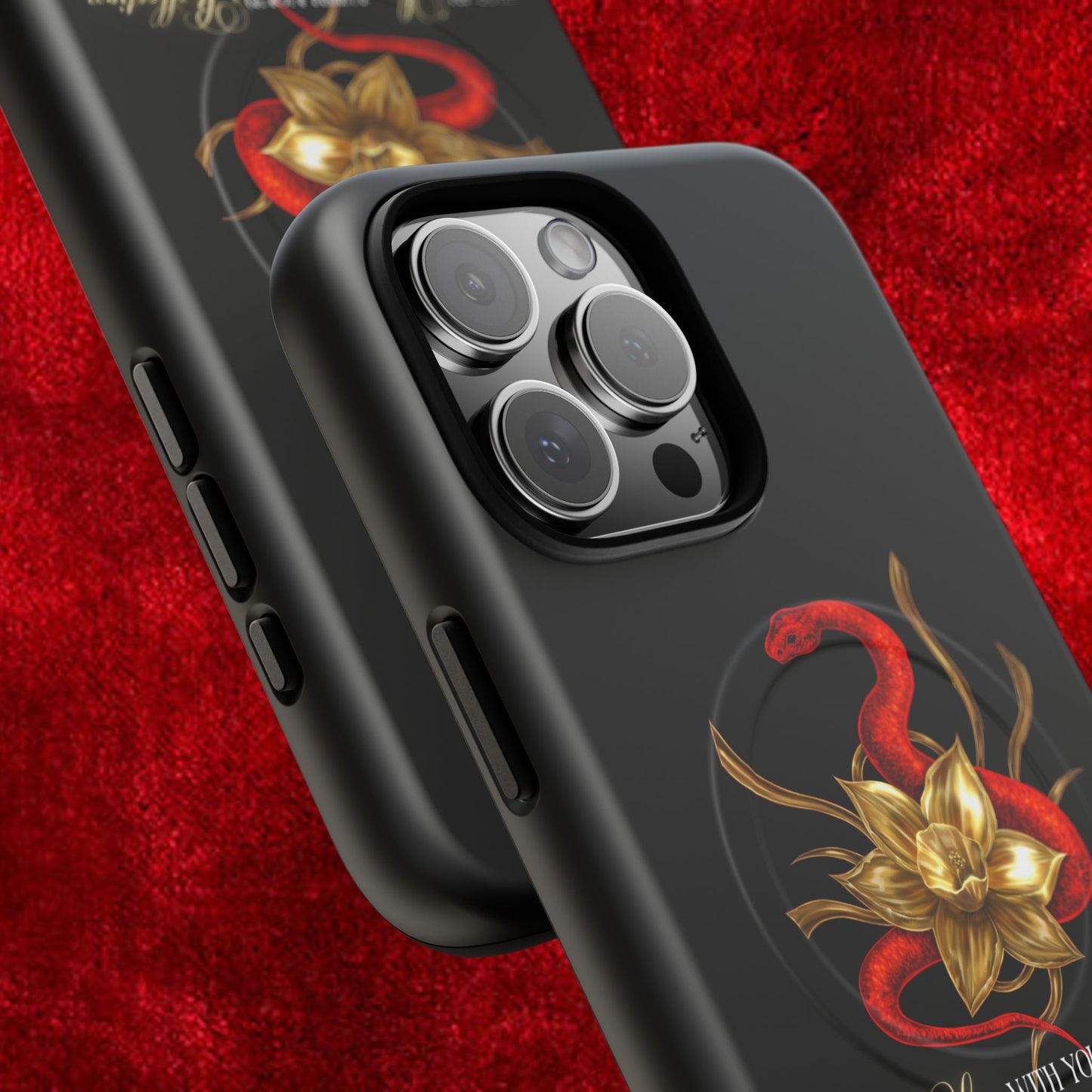 "Snake in the Garden" Tough Phone Case (Black)