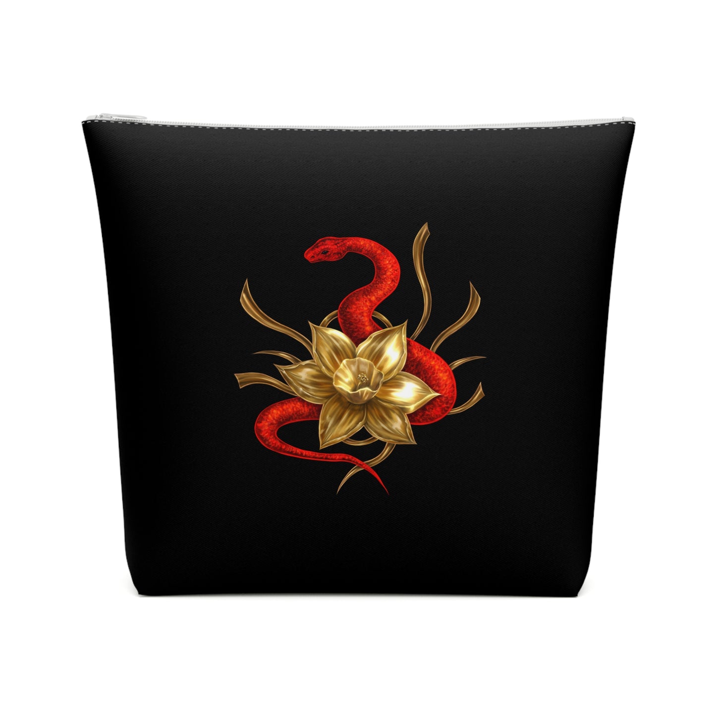 "Snake in the Garden" Cotton Cosmetic Bag