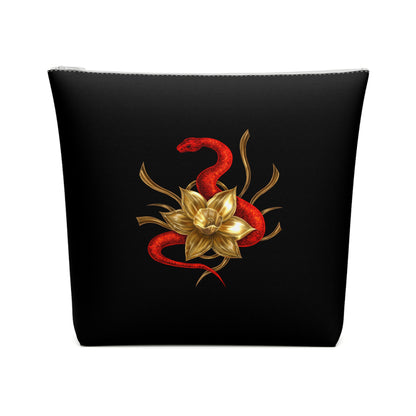 "Snake in the Garden" Cotton Cosmetic Bag