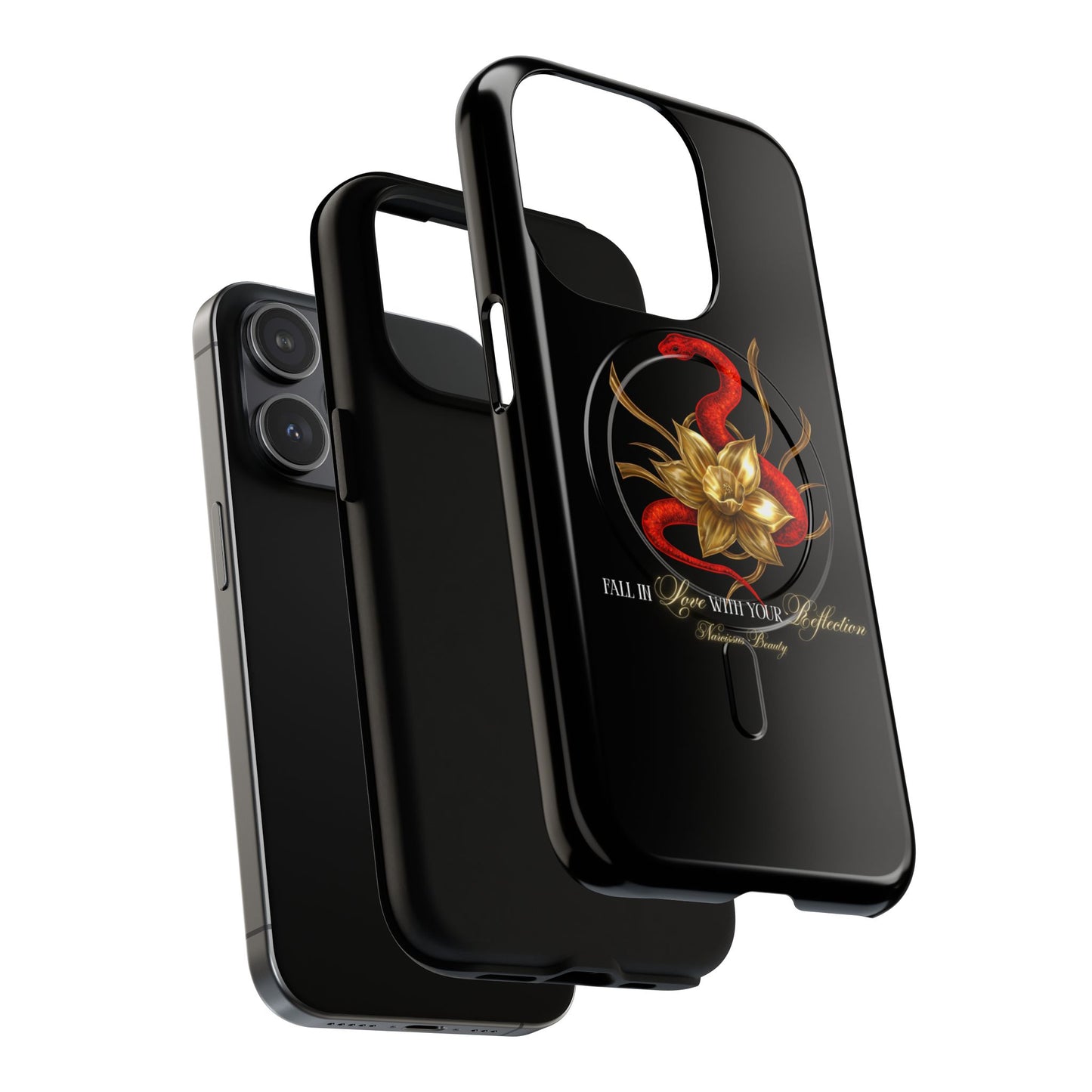 "Snake in the Garden" Tough Phone Case (Black)