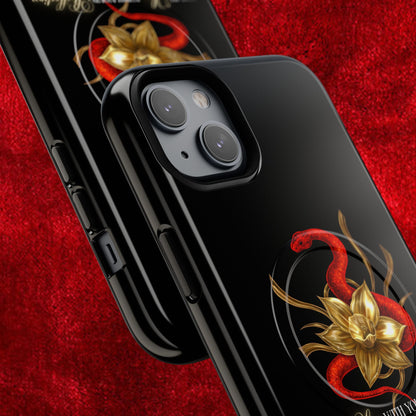 "Snake in the Garden" Tough Phone Case (Black)