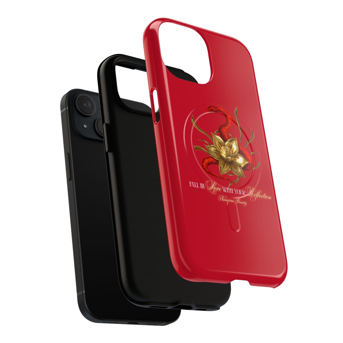"Snake in the Garden" Tough Phone Case (Red)