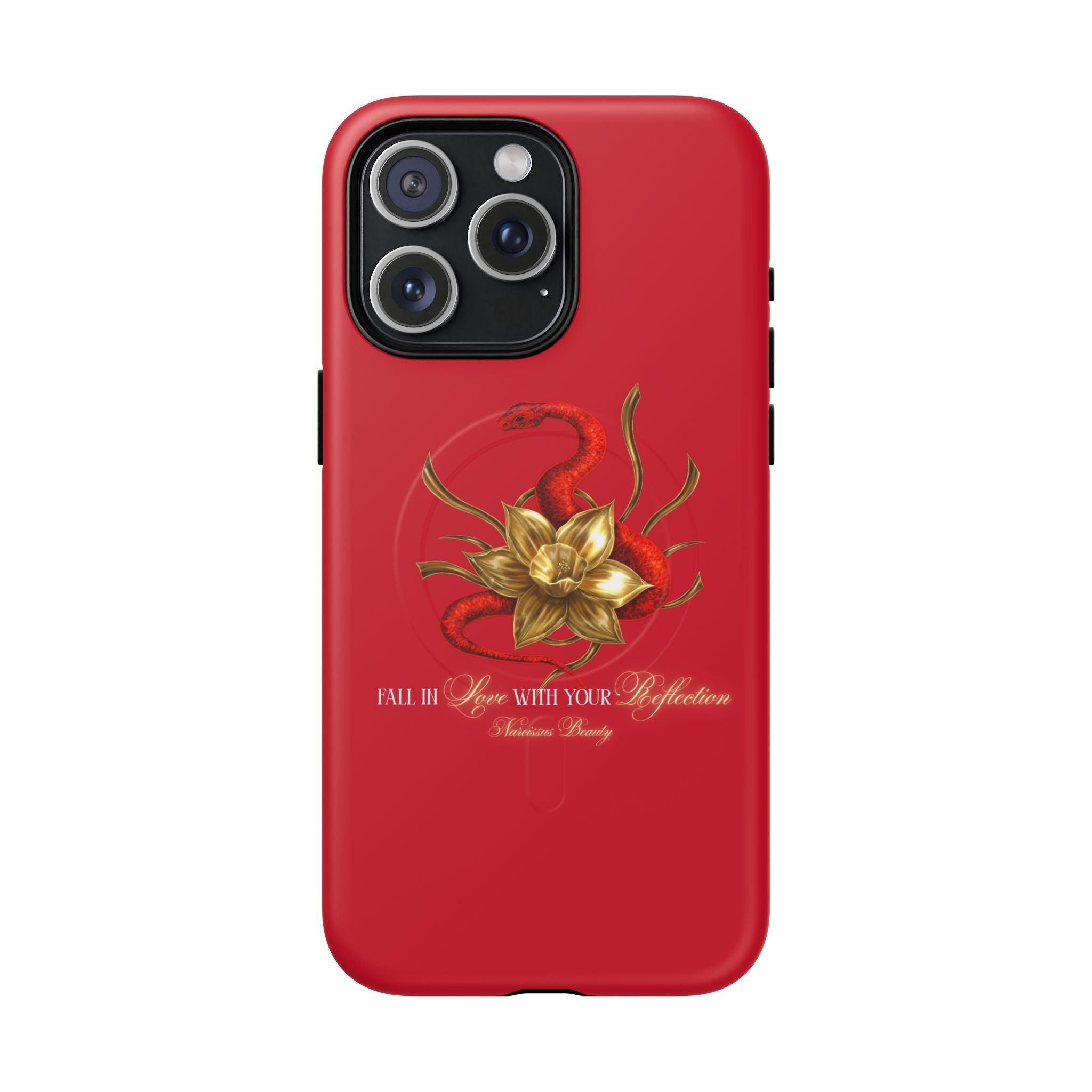 "Snake in the Garden" Tough Phone Case (Red)